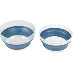 Essoreuse à salade rétractable 3,5 L bleu et blanc^Gifi Best