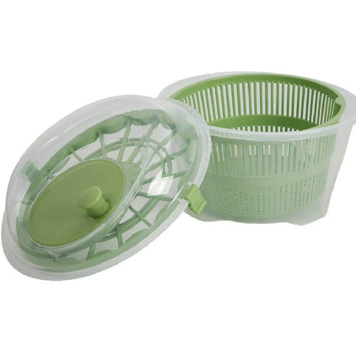 Essoreuse à salade transparente et verte^Gifi Best