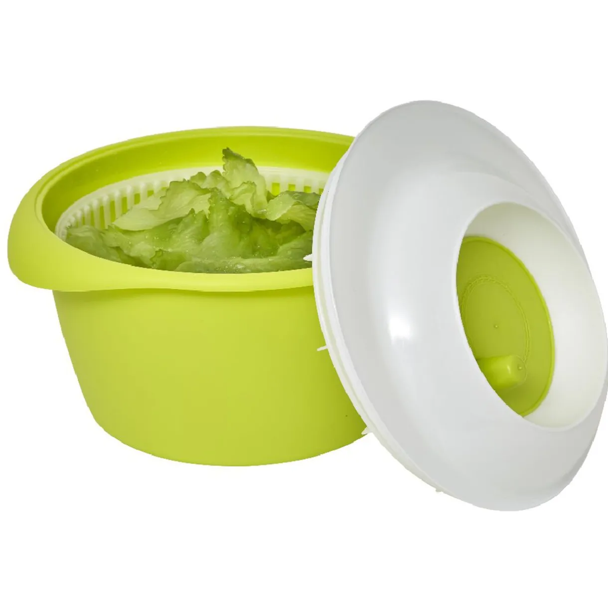 Essoreuse à salade verte et blanche^Gifi Online