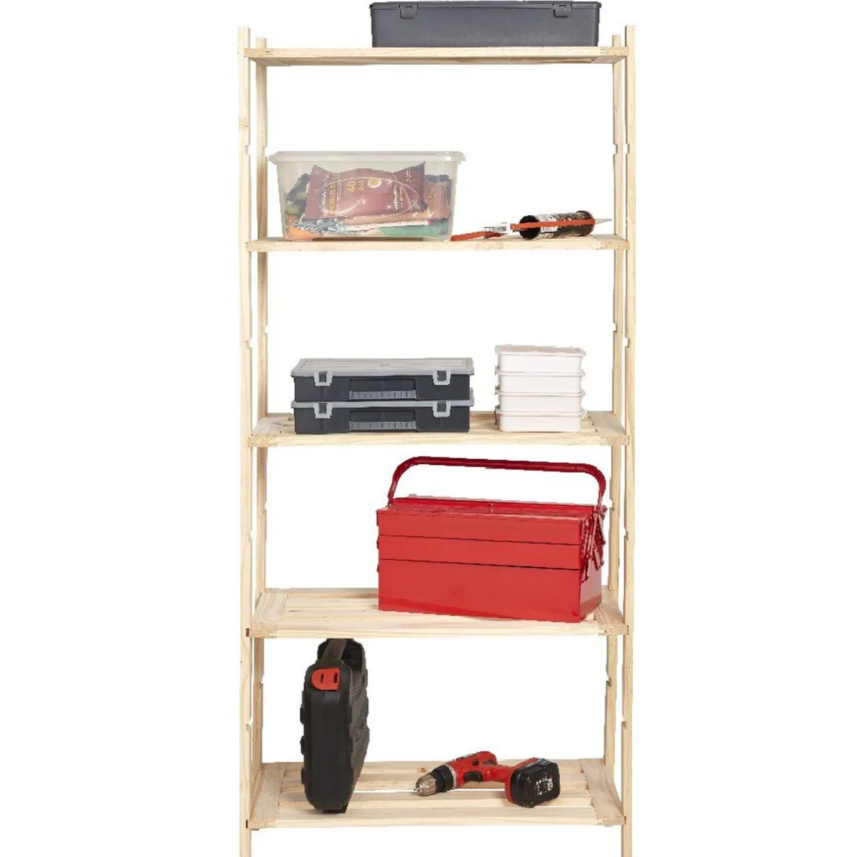 Rangement|Gifi Etagère 5 niveaux en pin naturel