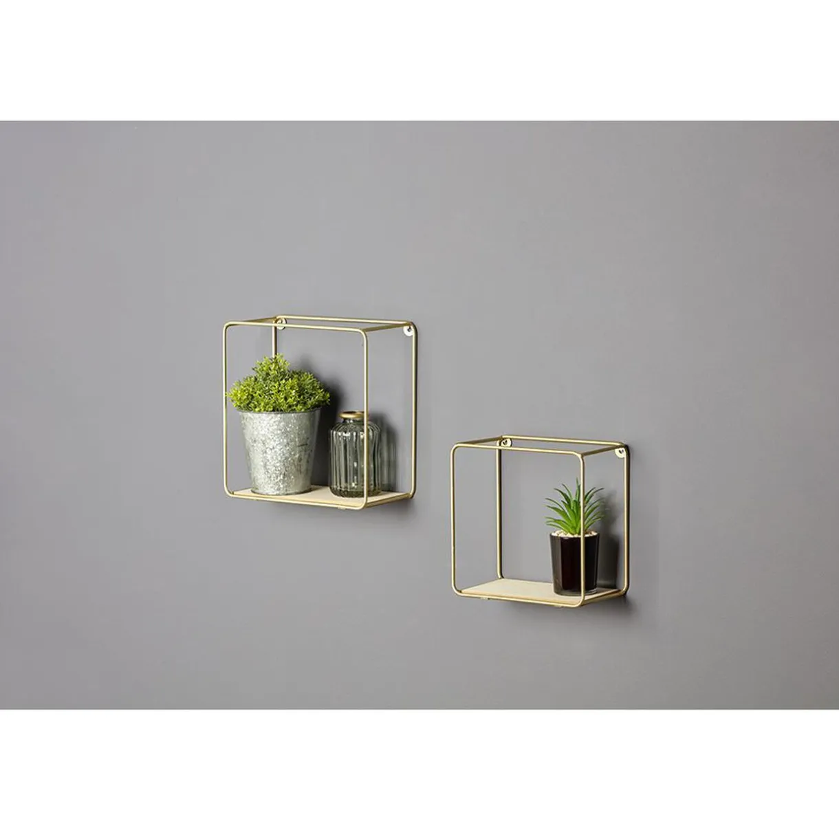 Rangement|Gifi Etagère carré doré x2