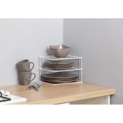 Etagère d angle 3 niveaux porte assiettes Metaltex^Gifi Discount