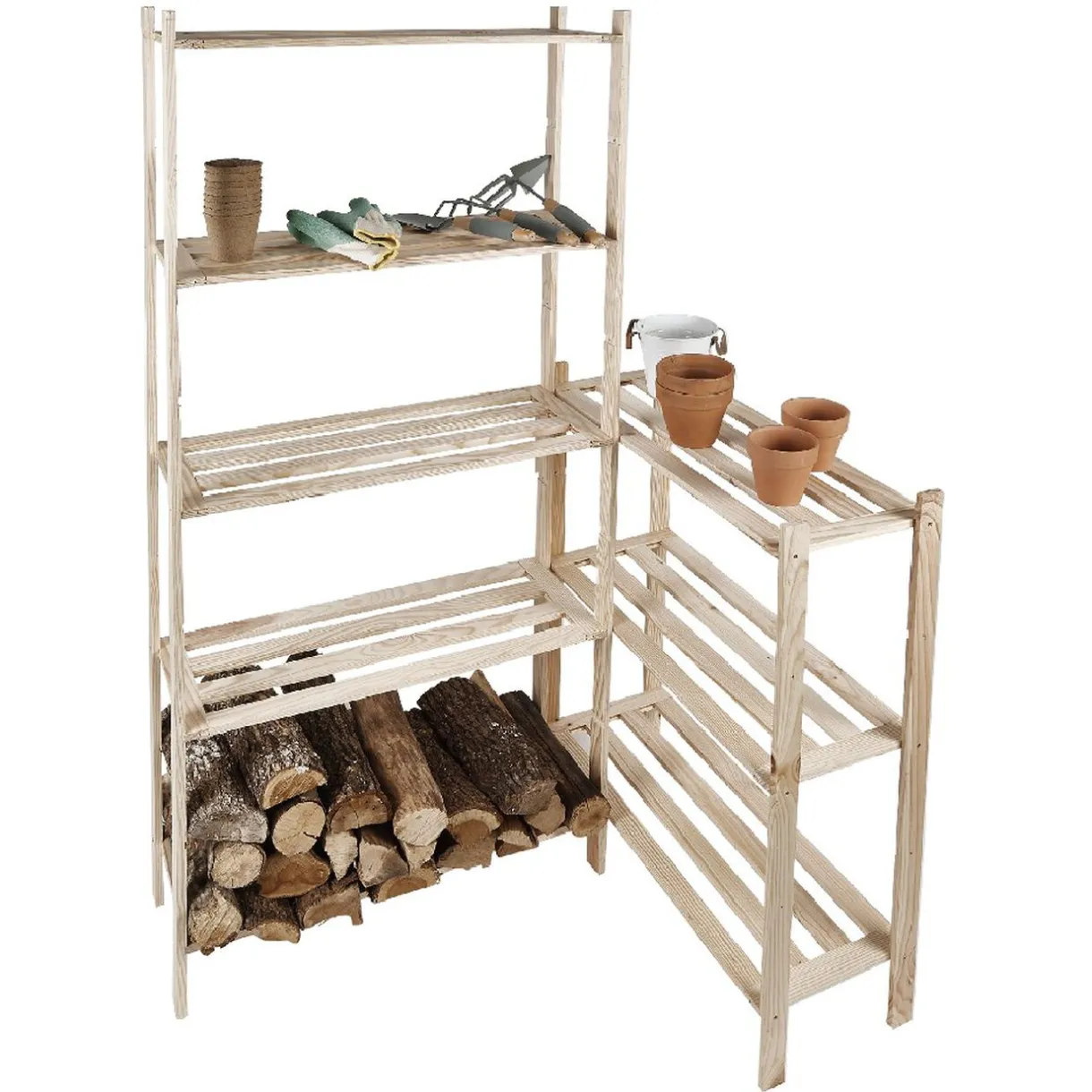 Rangement|Gifi Etagère de rangement en pin x 2