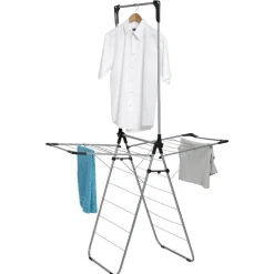 Entretien Du Linge|Gifi Etendoir à linge avec portant gris et noir