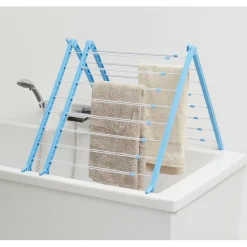 Entretien Du Linge|Gifi Etendoir à linge baignoire extensible bleu
