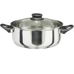 Faitout anti adhésif inox couvercle en verre^Gifi Hot