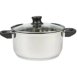 Faitout en inox gris argent 24 cm^Gifi New