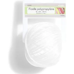 New Gifi Ficelle en polypropylène blanc Ø1 mm - L.50 m