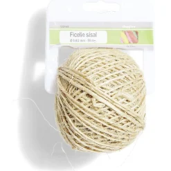 Outlet Gifi Ficelle en sisal beige Ø0,6/2 mm - L.55 m