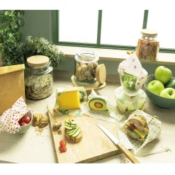 Film alimentaire réutilisable à la cire d'abeille auto-adhérent x3^Gifi Outlet