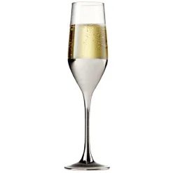 Flûte en verre Oksana argentée 17cL x4^Gifi Discount