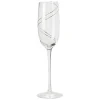 Flûte verre transparent liseré doré x4^Gifi Discount