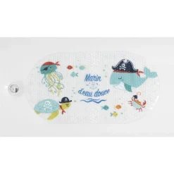 Hot Gifi Fond de baignoire pvc transparent design animaux de la mer