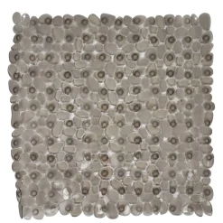 Discount Gifi Fond de douche carré gris effet galets