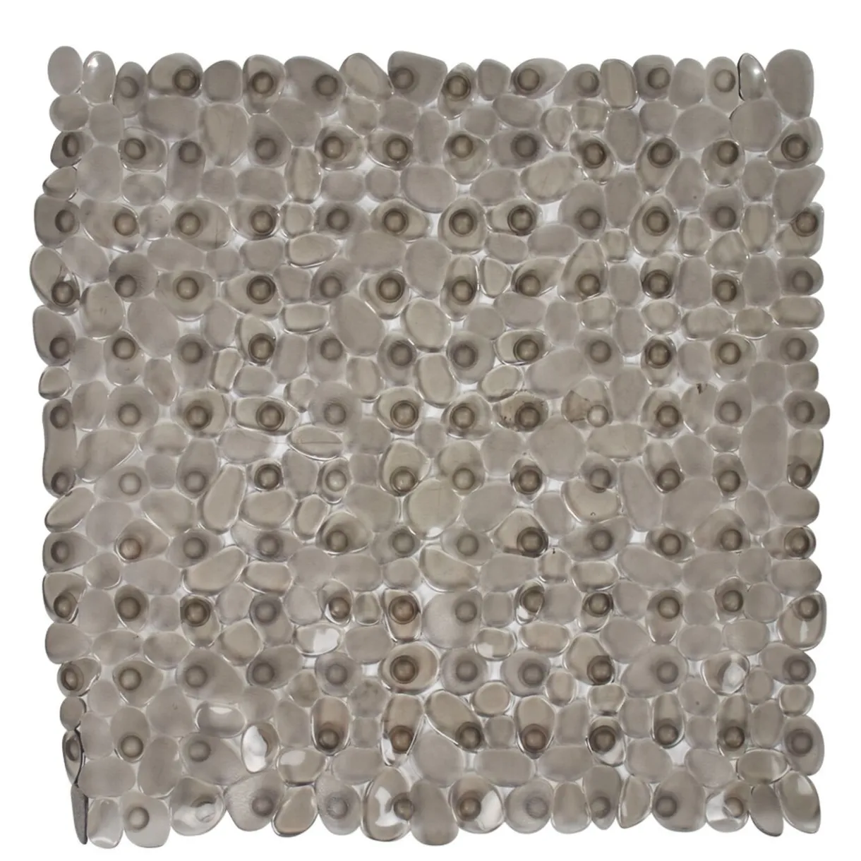 Discount Gifi Fond de douche carré gris effet galets