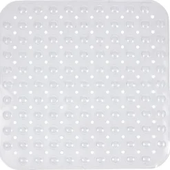 Sale Gifi Fond de douche en pvc design bulles blanc transparent