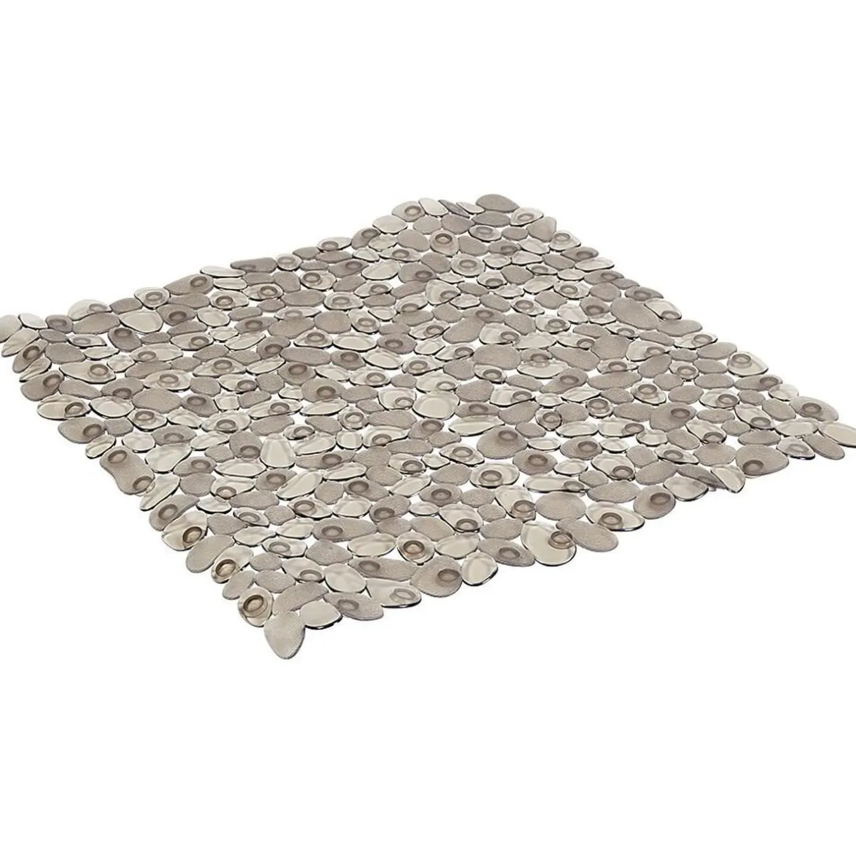 Best Gifi Fond de douche en pvc gris effet galets