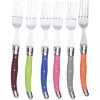 Fourchette inox manche multicolore x6^Gifi Best