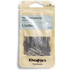 Sale Gifi 50g pointes tête homme acier brut - 1,1x20 mm