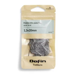 New Gifi 50g pointes tête homme acier brut - 1,3x20 mm