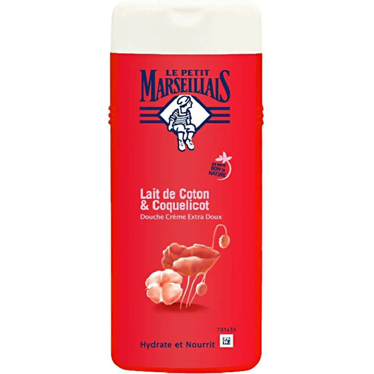 Best Gifi Gel douche Le Petit Marseillais Lait de coton & coquelicot 400ml