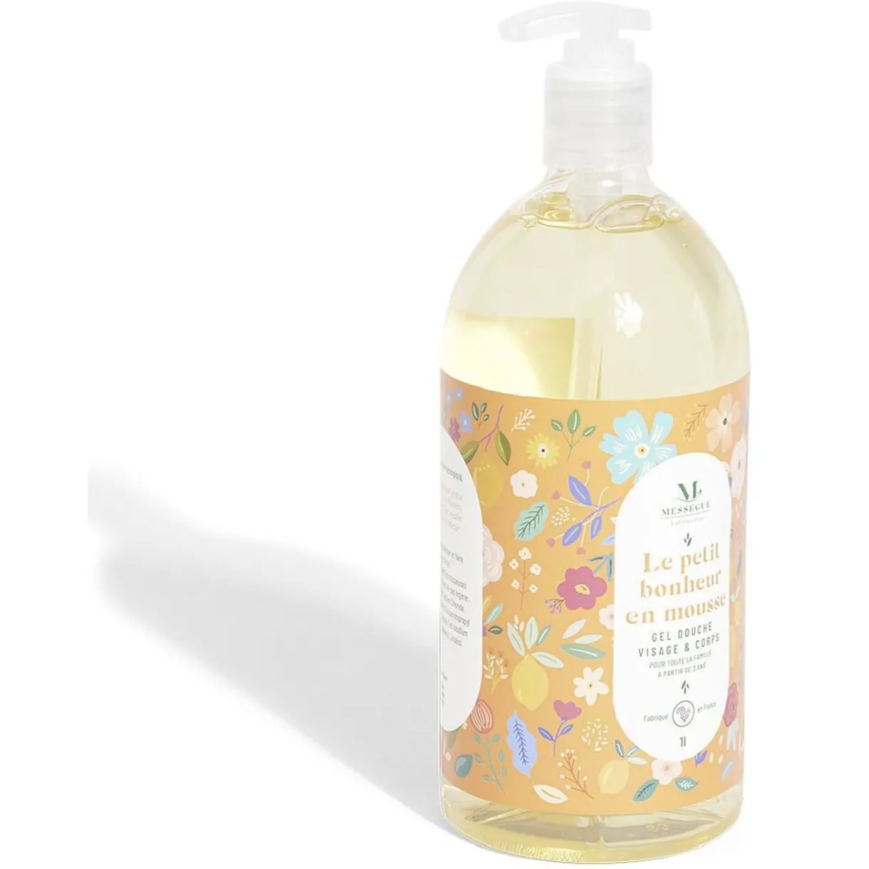 Hot Gifi Gel douche visage et corps Le Petit Bonheur en Mousse Mességué 1L