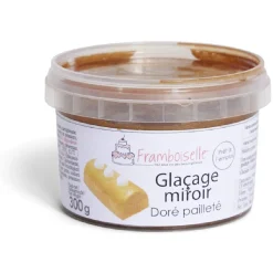 Glaçage miroir doré pailleté Framboiselle 300g^Gifi Discount