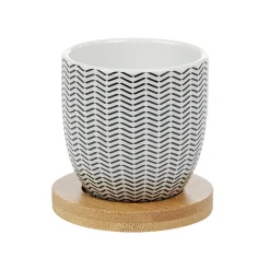 Gobelet à expresso avec sous tasse en bambou x4^Gifi Hot