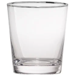 Gobelet avec filet argenté en verre^Gifi Clearance