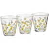 Gobelet bas conique transparent motif citron 25cl x3 - Ø8,4 x H8 cm^Gifi Hot