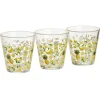Gobelet bas conique transparent motif fruit exotique 25cl x3 - H8 cm^Gifi Online