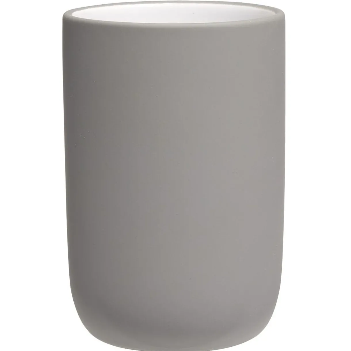 New Gifi Gobelet céramique gris intérieur blanc Ø6,8xH10cm