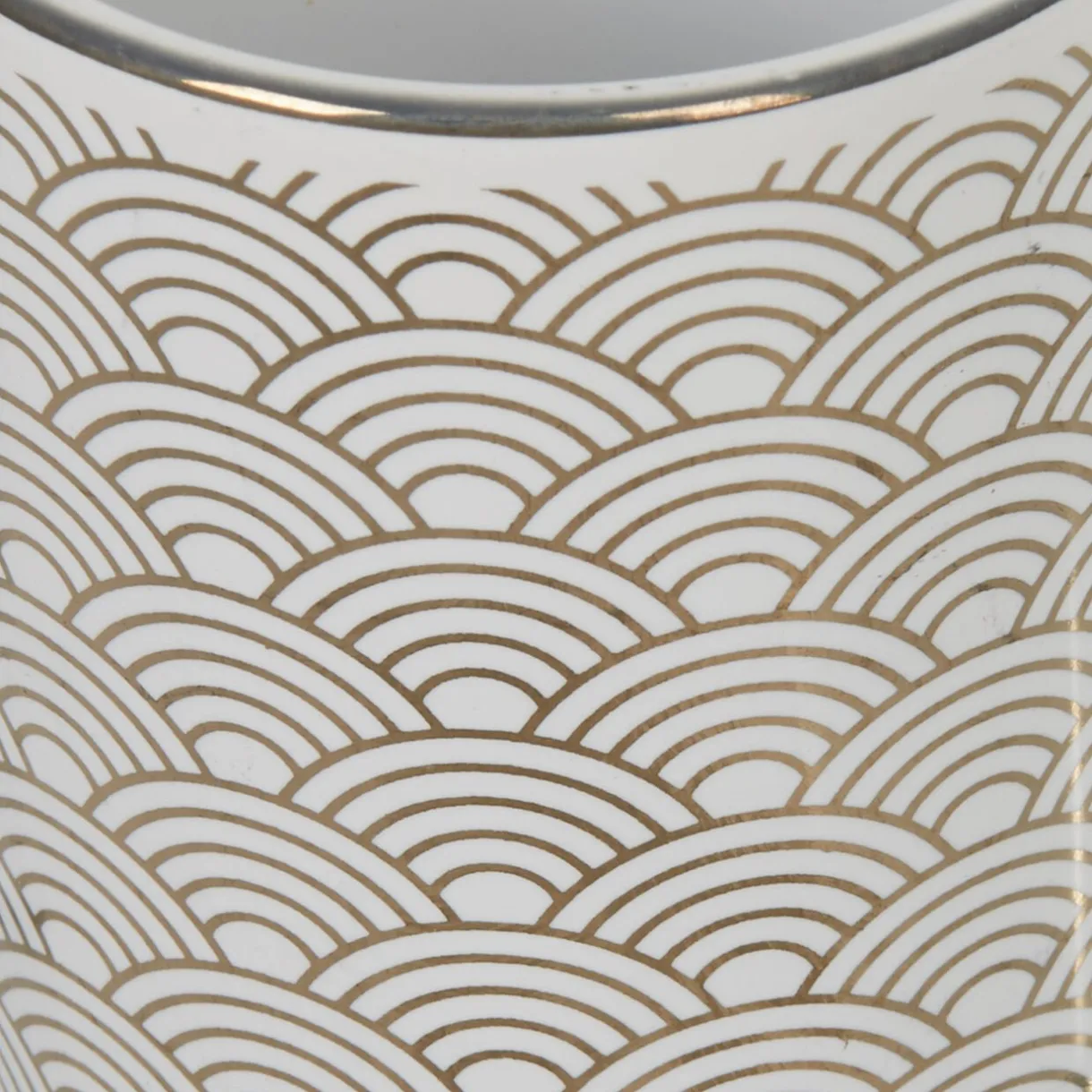 Clearance Gifi Gobelet céramique motif écaille blanc doré