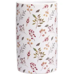 Clearance Gifi Gobelet céramique motif floral blanc et rose Ø6xH10,5cm