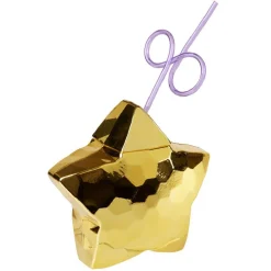 Gobelet en forme d'étoile avec paille^Gifi