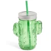 Gobelet en verre avec paille cactus^Gifi Online