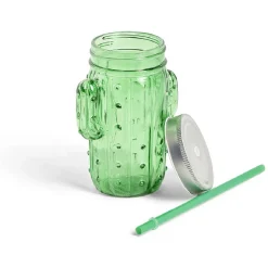 Gobelet en verre avec paille cactus^Gifi Online