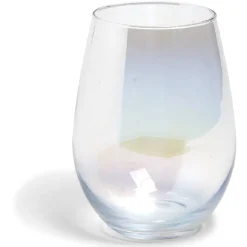 Gobelet en verre irisé ovale x4^Gifi Online