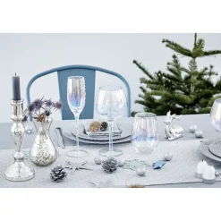 Gobelet en verre irisé ovale x4^Gifi Online