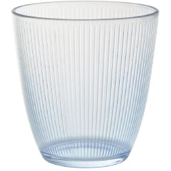 Gobelet en verre Nina motif relief rainuré transparent bleu 25 cl x6^Gifi New