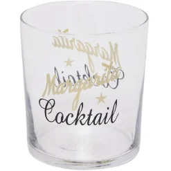 Gobelet en verre transparent avec inscription 34,5 cl x3^Gifi