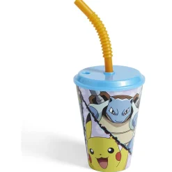 Gobelet enfant avec paille Pokémon Ø9xH16,3cm^Gifi Hot