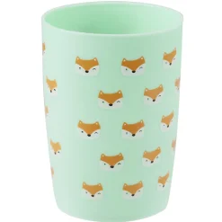 Online Gifi Gobelet enfant salle de bain vert motif tête de renard orange