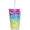 Gobelet et sa paille réfrigérant arc en ciel^Gifi Clearance