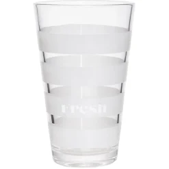 Gobelet haut verre transparent rayure horizontale blanche 30cl x3^Gifi Online