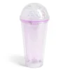 Gobelet 450ml plastique double paroi à paillettes 2 coloris^Gifi Outlet