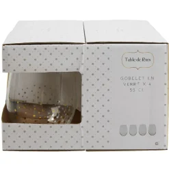 Gobelet ovales pois doré x4^Gifi Clearance