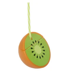 Gobelet plastique et paille en forme de kiwi^Gifi Clearance