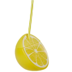 Gobelet plastique et paille en forme de citron^Gifi Clearance