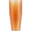 Gobelet plastique orange transparent x6^Gifi New